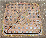 J3673 : Ulster Foundries manhole cover, Belfast (1) by Albert Bridge