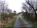 Road ascending towards Efail Pensarn