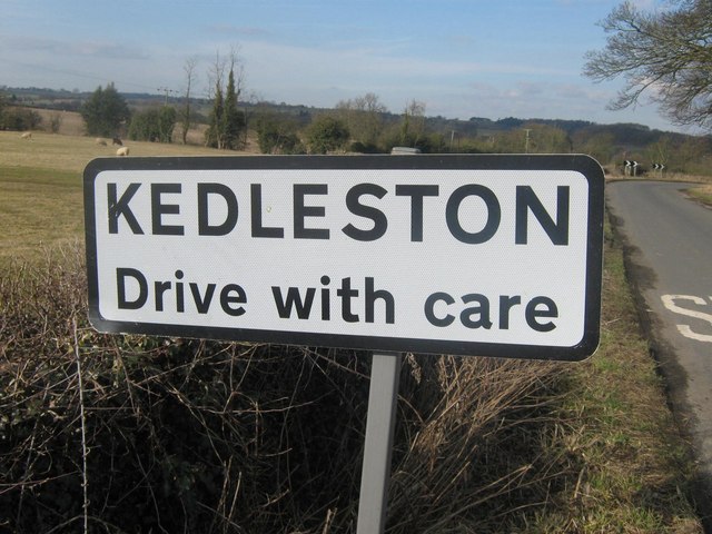 Kedleston village signpost, Lodge Lane,  Derbyshire