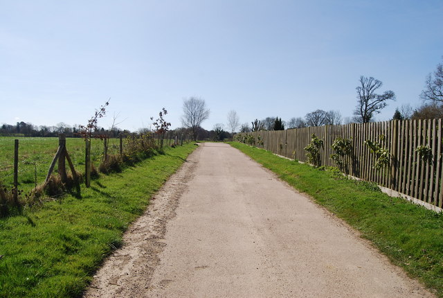 Farm track from Glassenbury Hill Farm