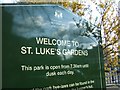 Sign at entrance to St Luke