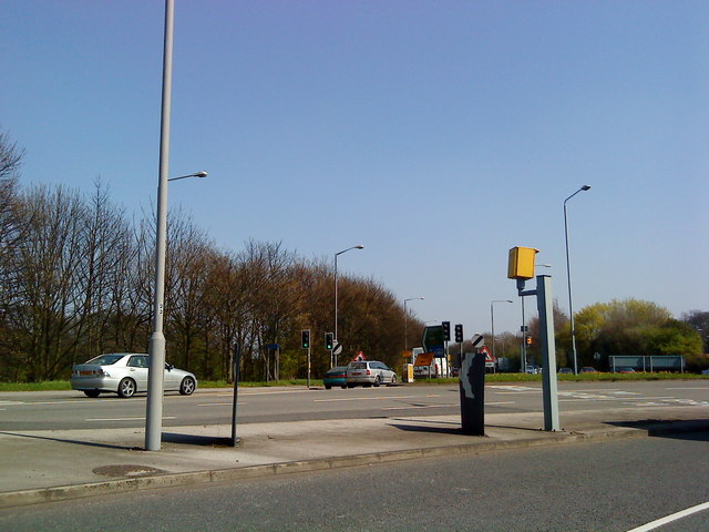 Red light camera on the A610