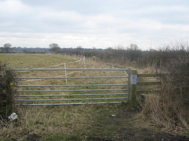 Path next to Radbourne Lane in Derbyshire