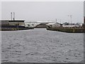 Looking down the dock