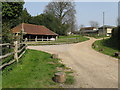 Farm machinery storage barn at Hendall Manor Farm