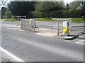 Traffic island on the A286 at Mid Lavant