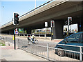 TQ4078 : Pelican crossing on the A102 sliproad by Stephen Craven