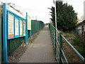 Entrance path to Aber station, Caerphilly