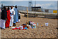 Beach church service