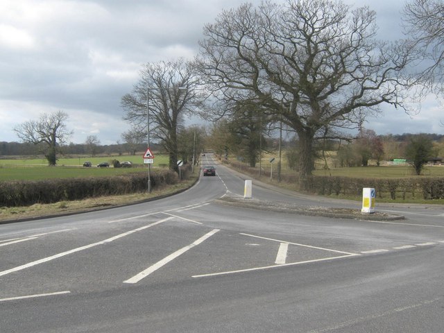 Kedleston Road from Church Road, Quarndon, Derbyshire
