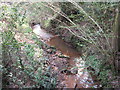 Iron stained streambed near Shadwell Farm