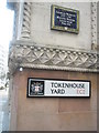 TQ3281 : Blue plaque in Tokenhouse Yard by Basher Eyre
