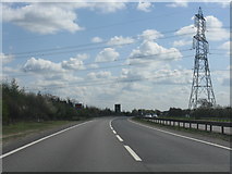 TL1572 : Power lines cross the A14 by J Whatley
