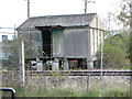 Concrete railway shed on the mainline north of Wroxham station