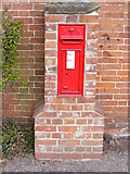 TM3569 : Four Crossways Victorian Postbox by Geographer