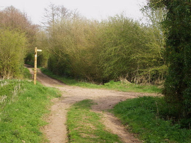 Bridleway junction at Hubbal Grange