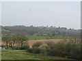 View NE across fields to Underley Copse