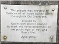 Plaque at the entrance to Donaghrisk Old Graveyard