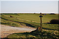 TV5898 : Bridleway junction on the South Downs, Eastbourne Golf Course by N Chadwick