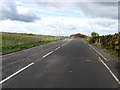 Looking back to a roundabout on the B925