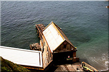 SW7011 : Lizard:  Old lifeboat house and slip, Polpeor Cove by Dr Neil Clifton