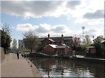 SK5838 : Meadow Lane Lock and the City Ground by John Sutton