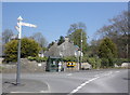 Waiting for the bus, at Chewton Mendip