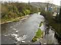 River Taff downstream from Bridge Street Pontypridd