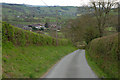 Road descending south to Trefeglwys