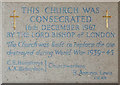 St Thomas, Kensal Road, London W10 - Consecration stone