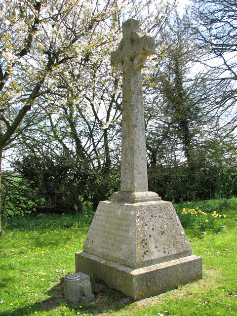 War memorial by the path to St Mary's church, Beeston
