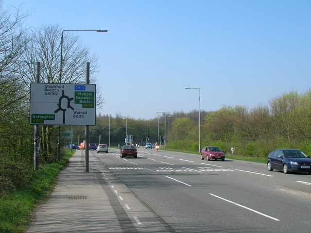 A6002 towards Nottingham approaching... © JThomas cc-by-sa/2.0 ...