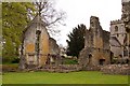 SP3211 : Ruins of the northwest building at Minster Lovell Hall by Steve Daniels
