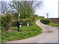 Footpath to Pettaugh Lane & entrance to Pettaugh Hall