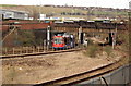 Tramlines and roadbridge at Tinsley, Sheffield