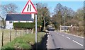 The B4354 narrowing at Pont Cefn Hendre bridge