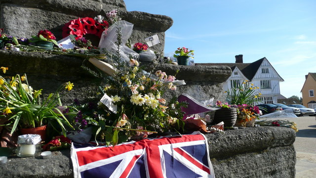 Lavenham War Memorial in the Market Place