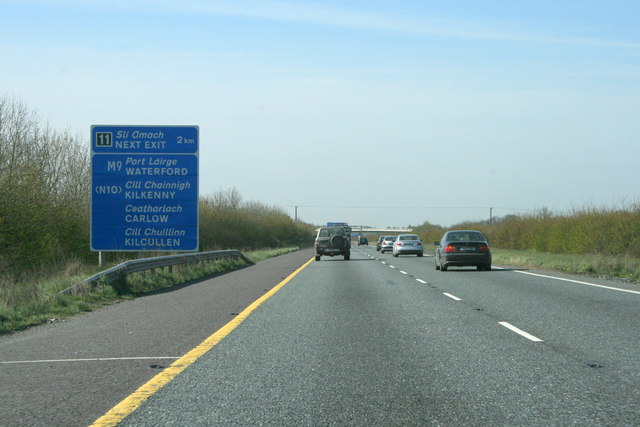 Motorways diverge, County Kildare (4)