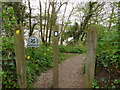 A footpath leading from Windmill Lane