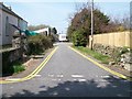 Truncated lane near Bryn Bachau chapel