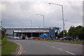 Hatton Cross bus & underground station from Southern Perimeter road at Heathrow airport