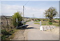 Barrier at the end of Old Church Rd