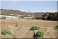 A ploughed field by Hall Rd