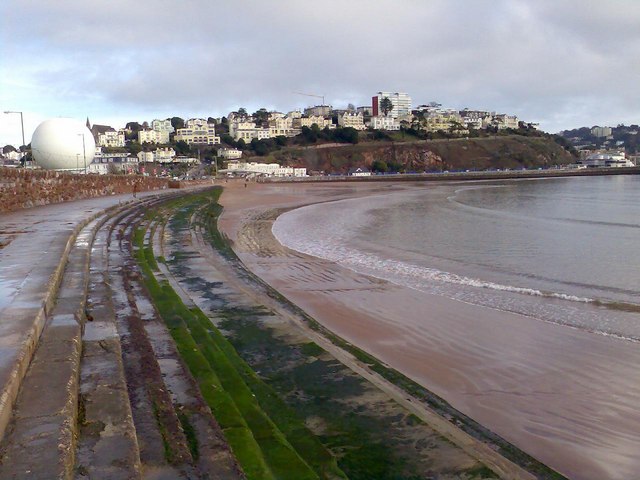 Torre Abbey Sands and steps © David Gearing :: Geograph Britain and Ireland
