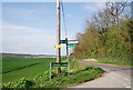 Medway Valley Walk sign, School Lane and Pilgrims Way