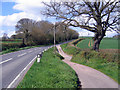 Turning to Cannington Viaduct from the A3052