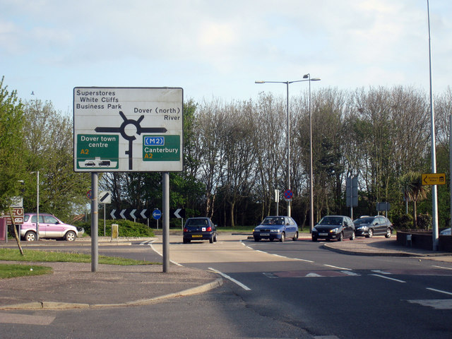 Approaching Whitfield Roundabout 