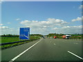 NY1282 : M74 at Junction 17 by Andrew Abbott