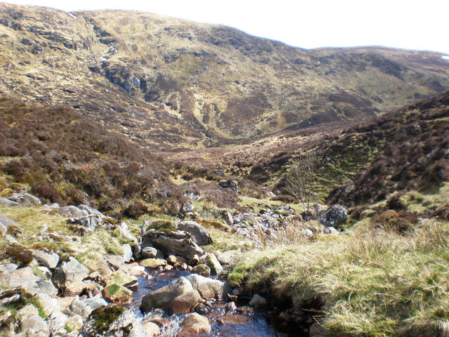 Water coming from Choire Odhar going down to join Allt Breineag