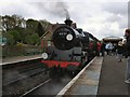 TQ3635 : Steam Engine, Kingscote Station by Paul Gillett